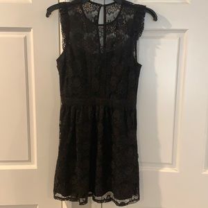 Black lace cocktail dress